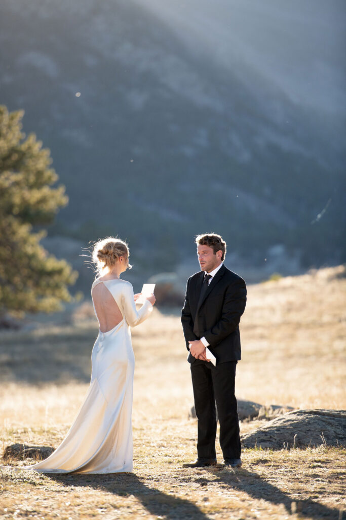 Tijah reading her vows