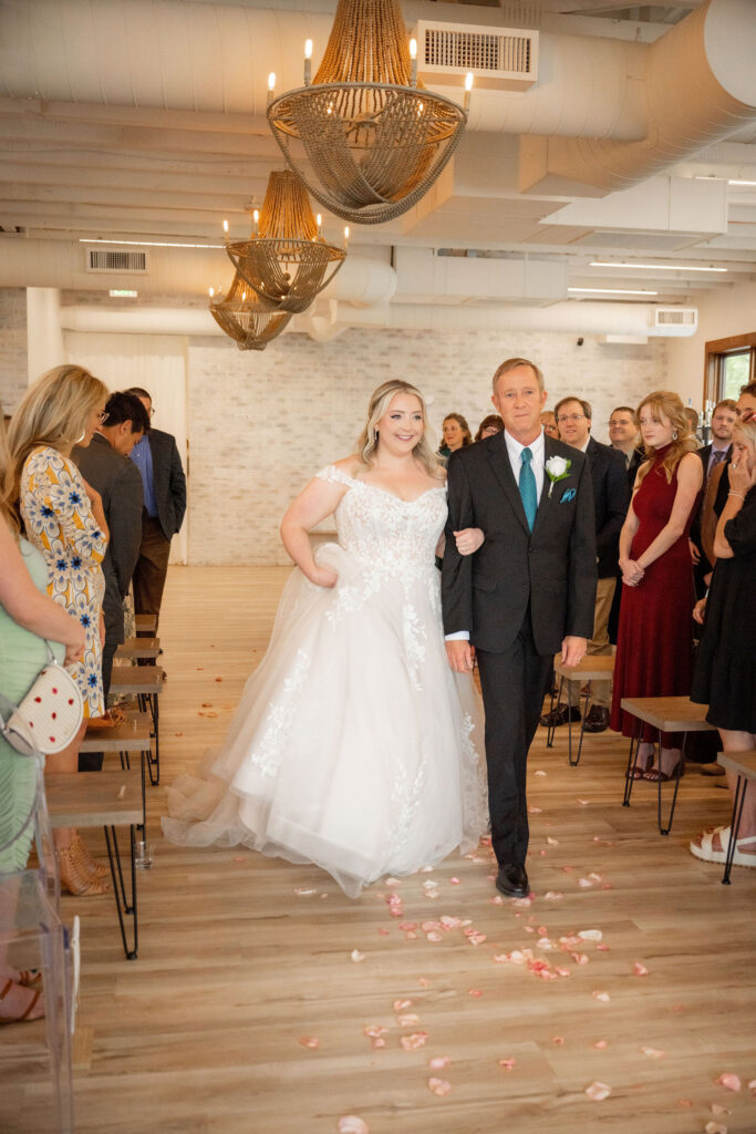 Janelle walked down the aisle