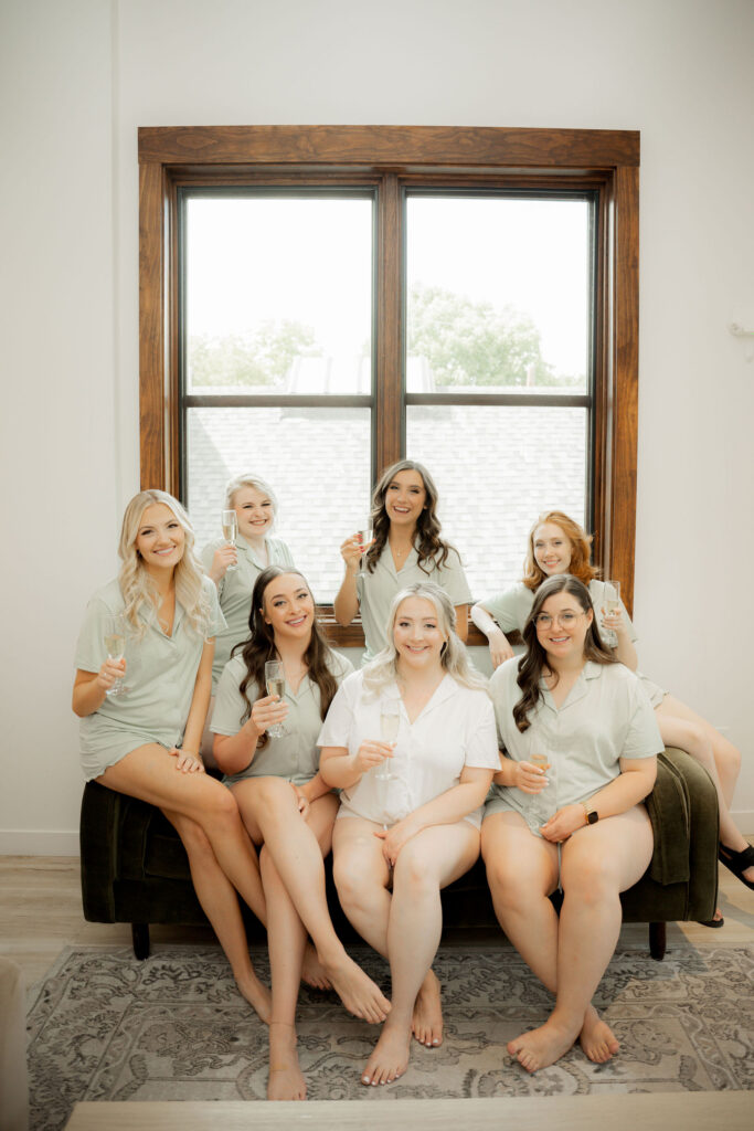 Janelle with her bridesmaids