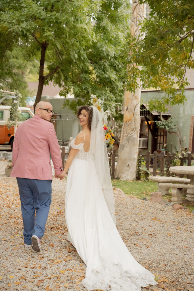 Michelle and Mark leaving the venue