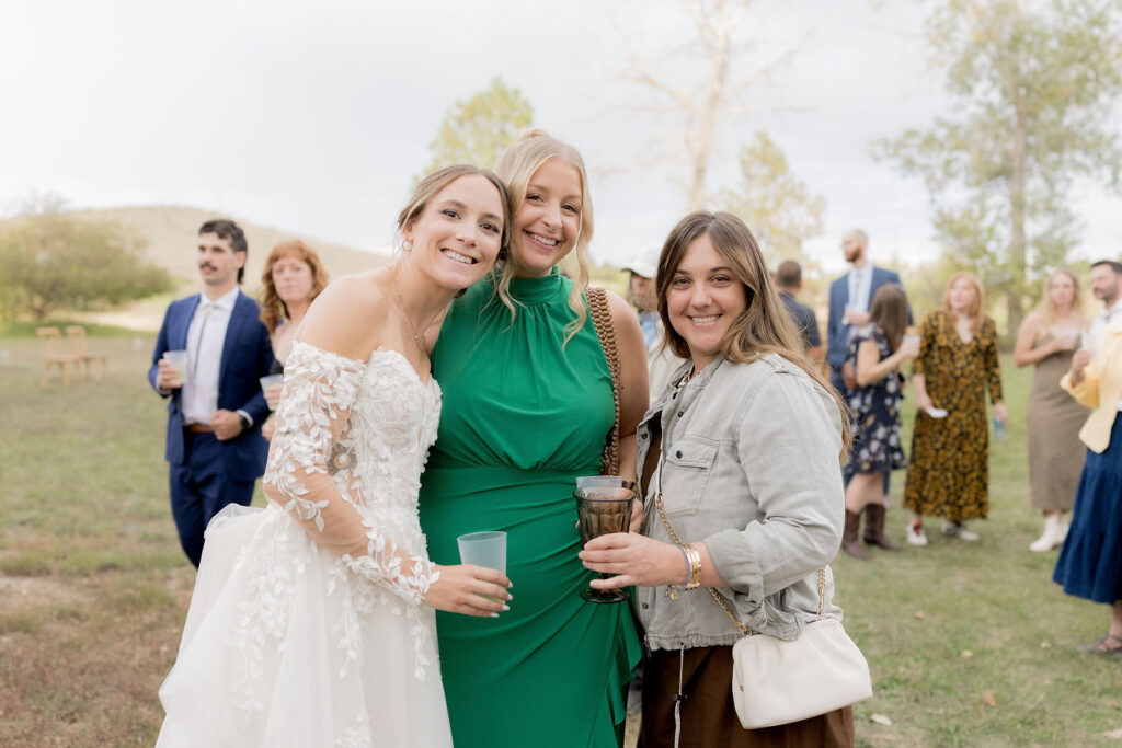 Guests mingled beneath open skies