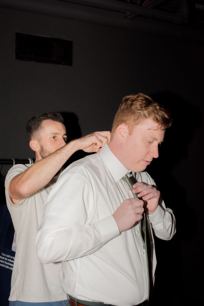 Ryan prepared with his groomsmen