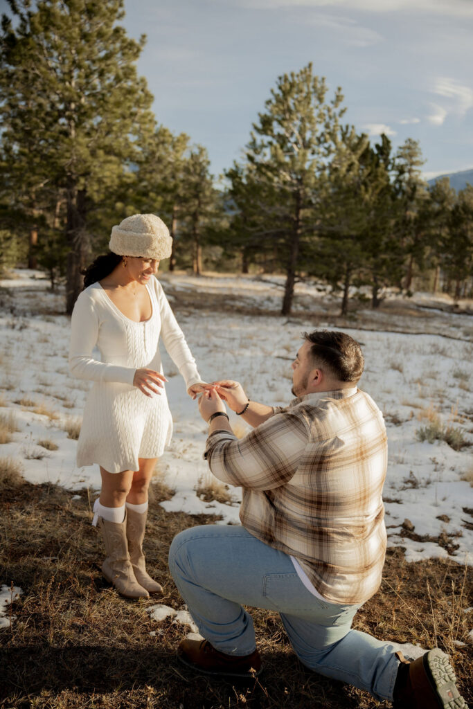 Engagement celebration in the Rockies  Matthew and Raghad